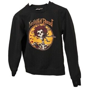 Grateful Dead XS ADULT Crewneck Pullover Sweater Black Size